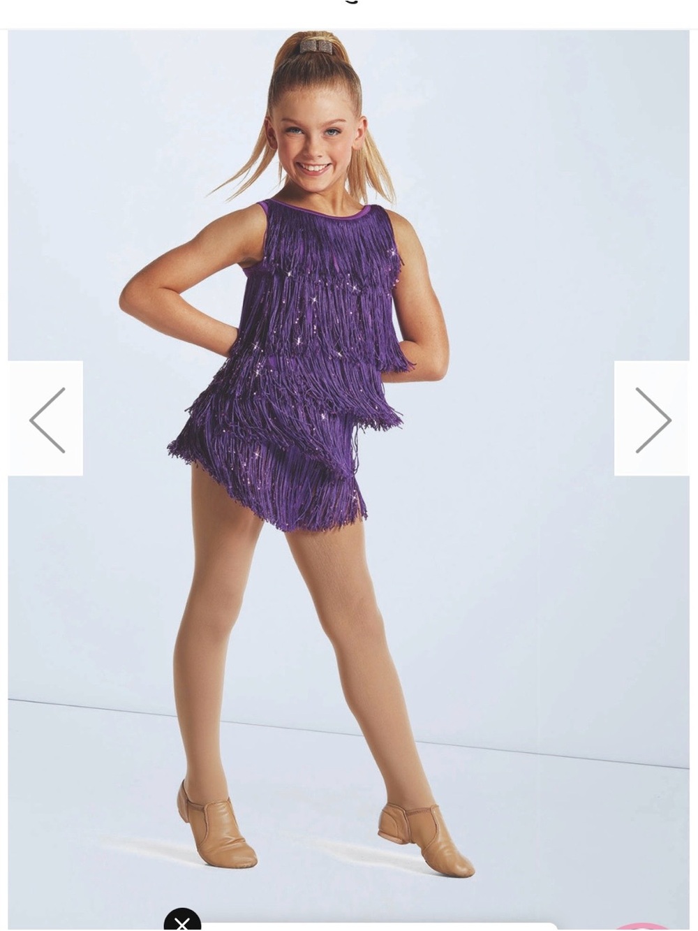Dance costume Weissman Purple Layered Fringe